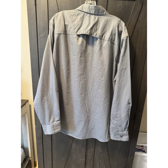 Wrangler Outdoor Series Regular Fit Mens XL Button Up Shirt Gray Long Sleeve EUC - Picture 6 of 7